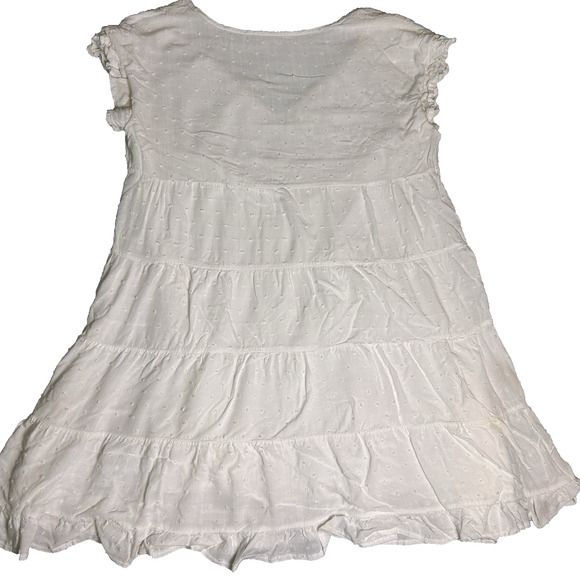 Urban Outfitters Swiss Dots Mini Dress Womens Medium Cottagecore Peasant Soft - Picture 3 of 8